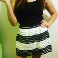 Falda Rallada Black&White